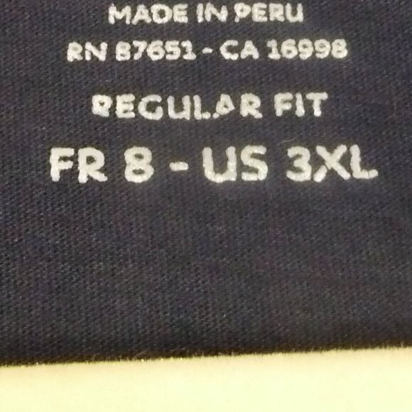 LACOSTE NAVY BLUE T SHIRT SIZE 3XL - Picture 5 of 9